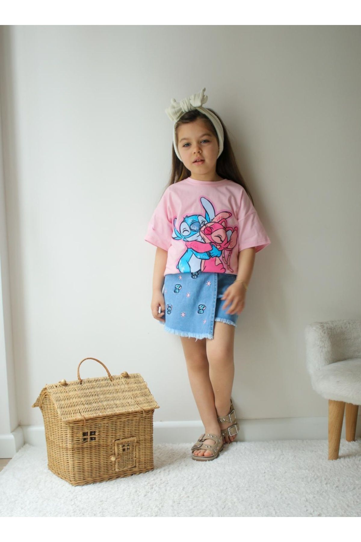 ARYA MİLA KİDS Jeans sortlu etek