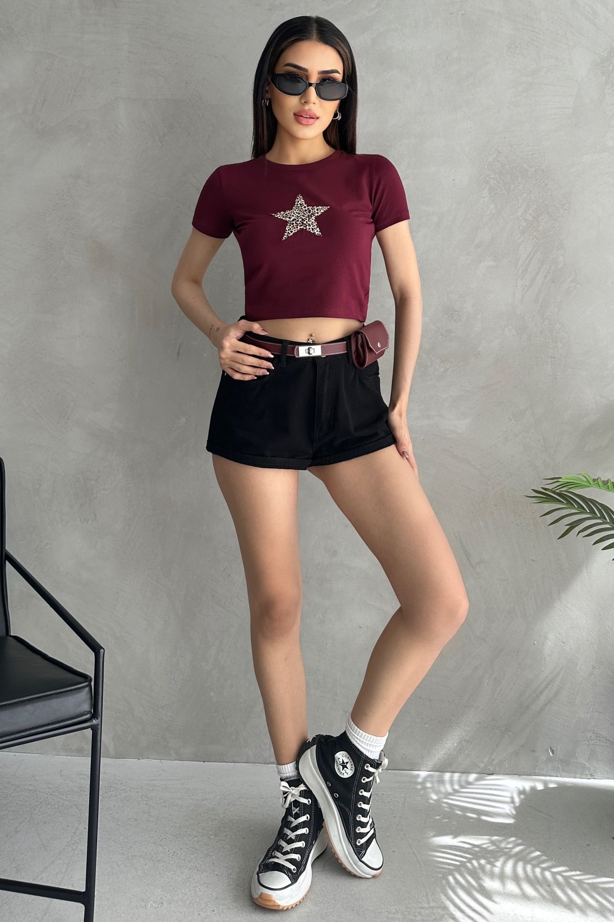 BAİA COLLECTION Bisiklet Yaka Kadın Tişört