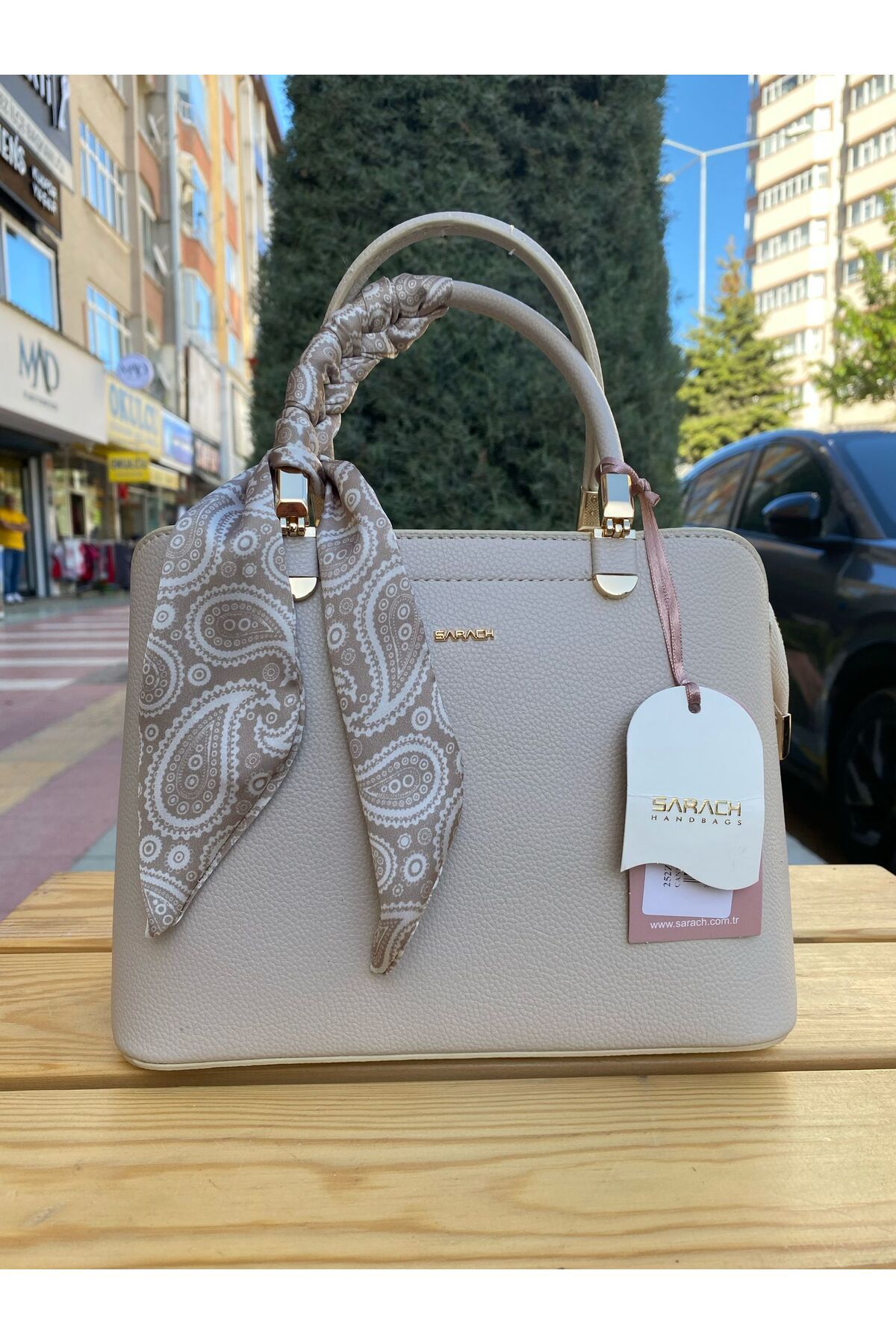SARACH 252ZD704 KADIN GÜNLÜK FULARLI EL & OMUZ ÇANTA