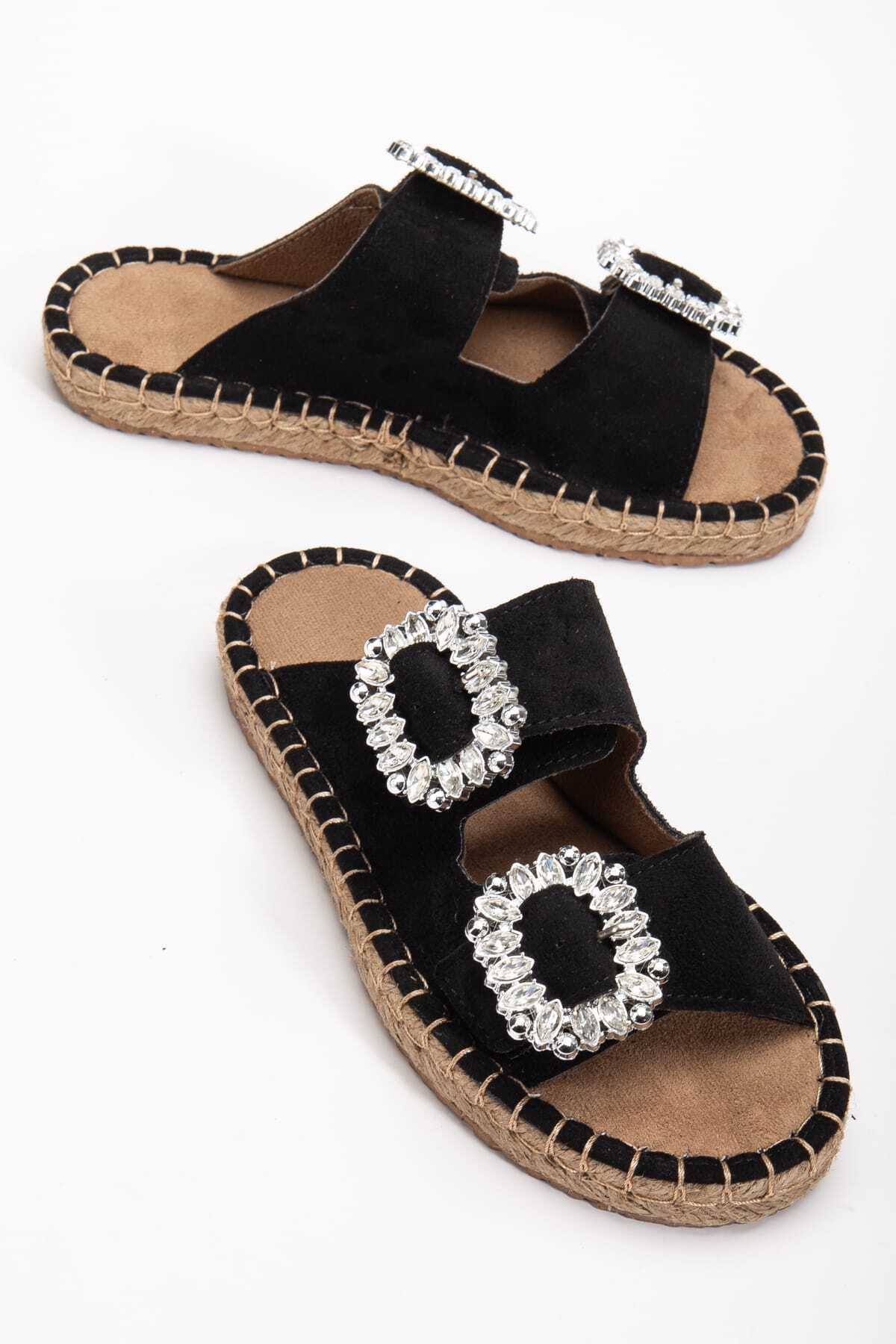ACMZ SHOES-Summer Stone Detailed Slippers 3