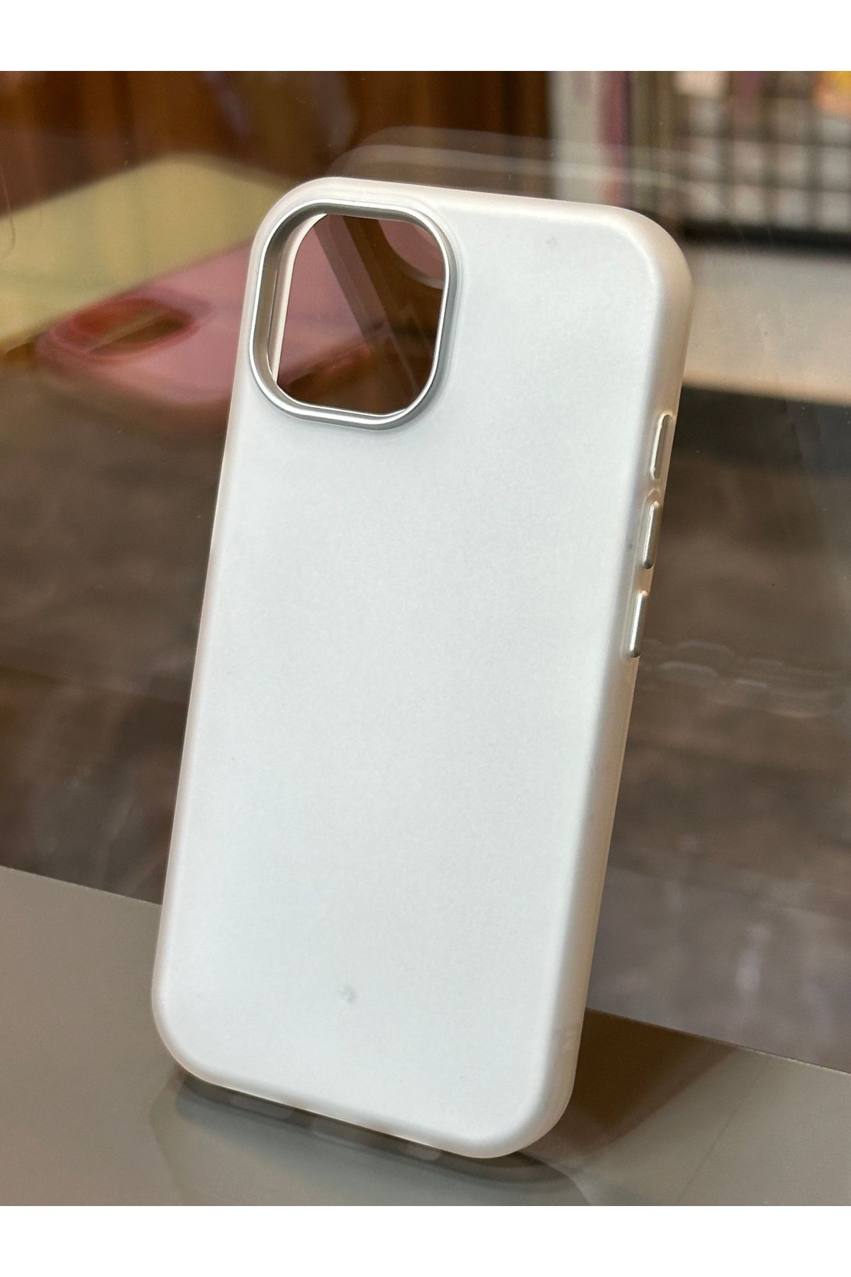 BURKİNA İphone 15PROMAX uyumlu Soft Color Darbe Emici Buzlu 2 Parçalı Fotoğraf Koyulur Telefon Kılıfı