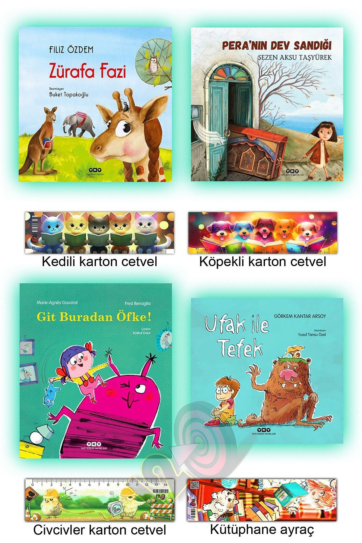 Yapı Kredi Yayınları Zürafa Fazi Pera’nın Dev Sandığı Git Buradan Öfke! Ufak ile Tefek (3-8 yaş)