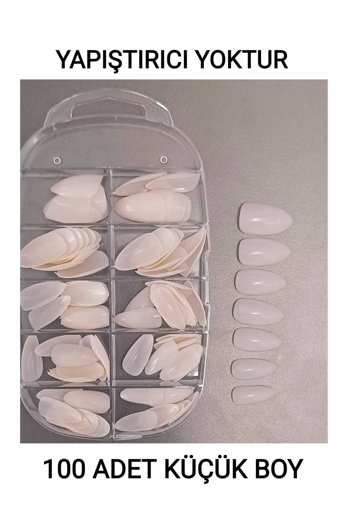 Eva Rose 100 Adet Naturel Badem Takma Tırnak Yapıştırıcı yoktur