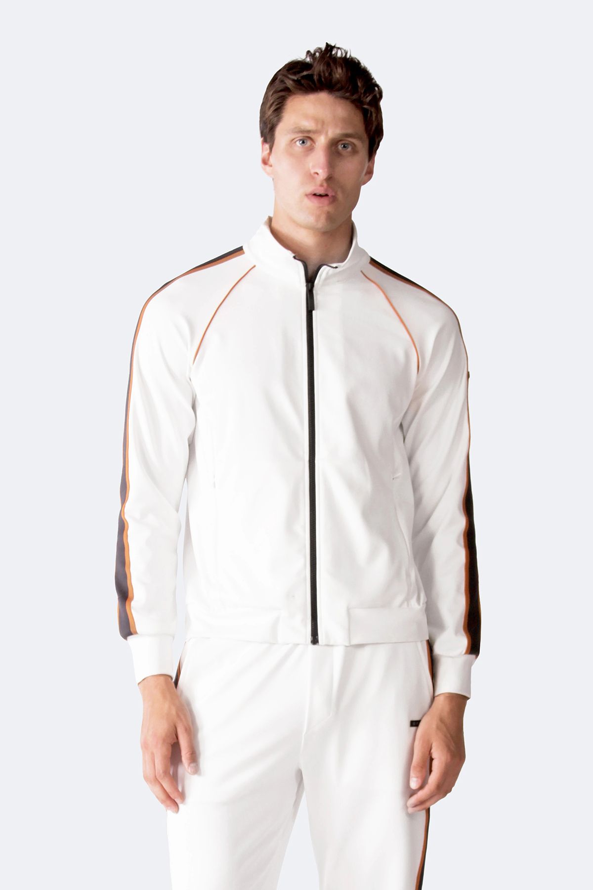 Isaora Şerit Detaylı Streç Relaxed Fit Dik Yaka Sweat Erkek SWEAT M24S8101 SBT