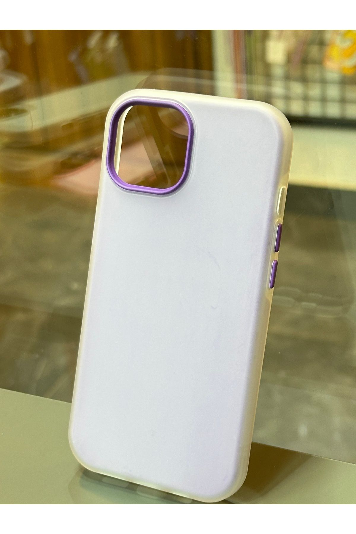 BURKİNA İphone 15PRO uyumlu Soft Color Darbe Emici Buzlu 2 Parçalı Fotoğraf Koyulur Telefon Kılıfı