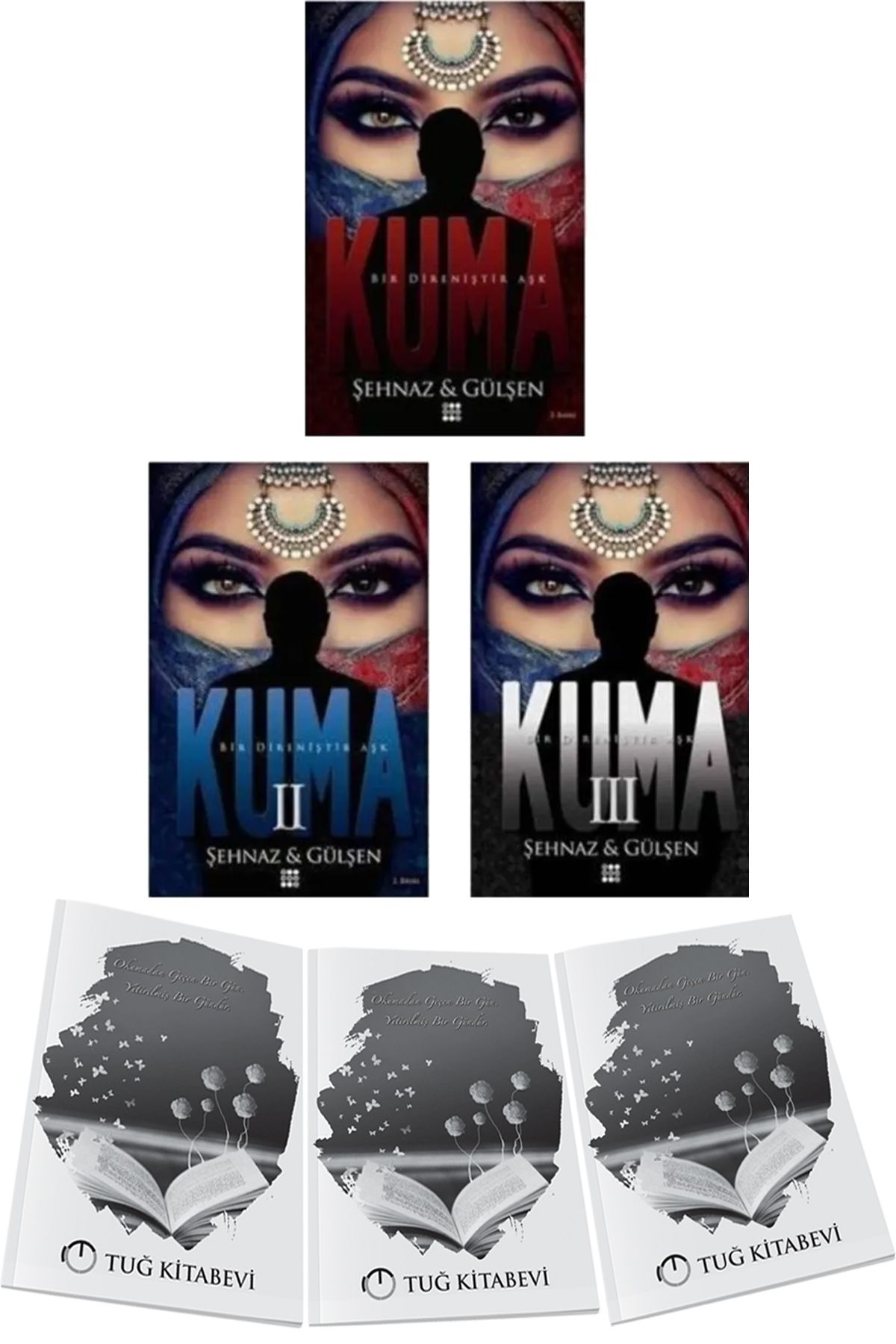 Dokuz Yayınları Kuma Karton Kapak 3 Kitap Şehnaz & Gülşen + Hediyeli