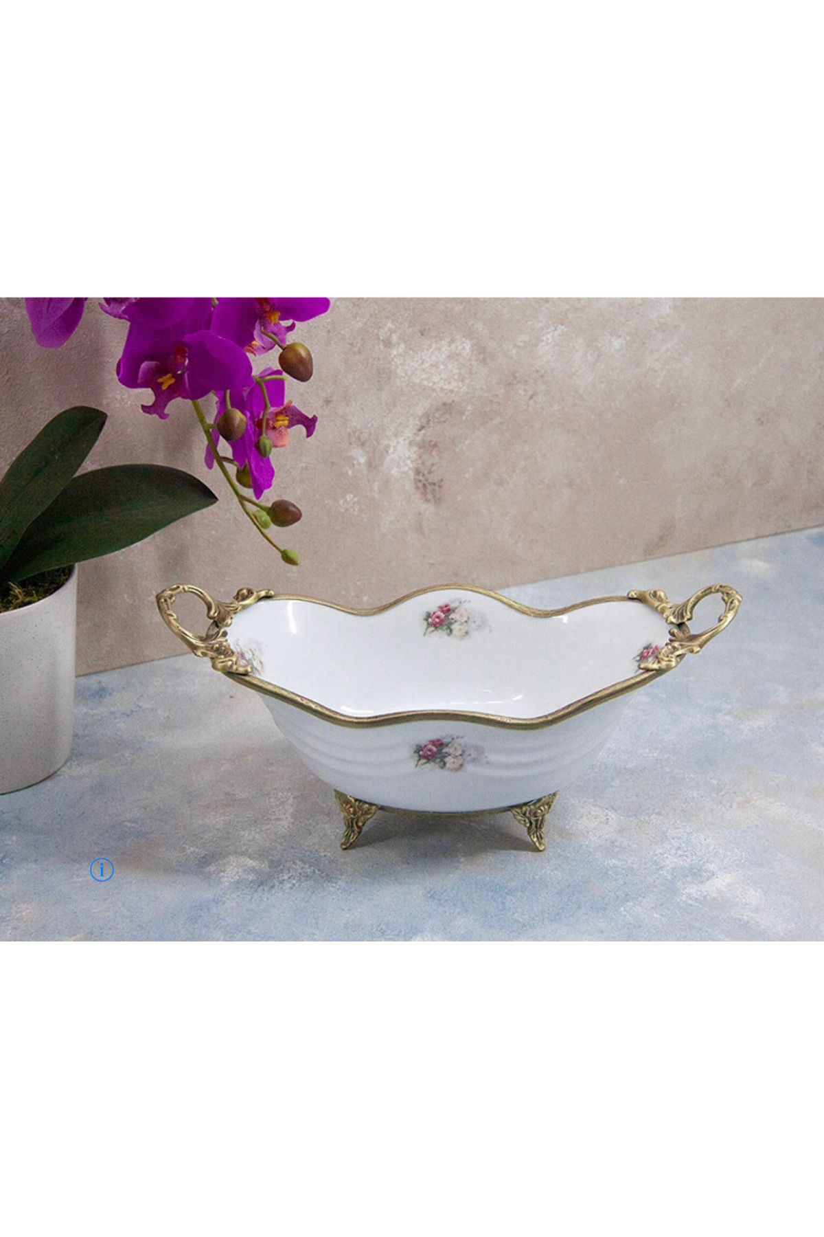 Muba Consept Limoges Panız Miniature Antique Nıce Sunum Servis Kasesi 17X33 CM