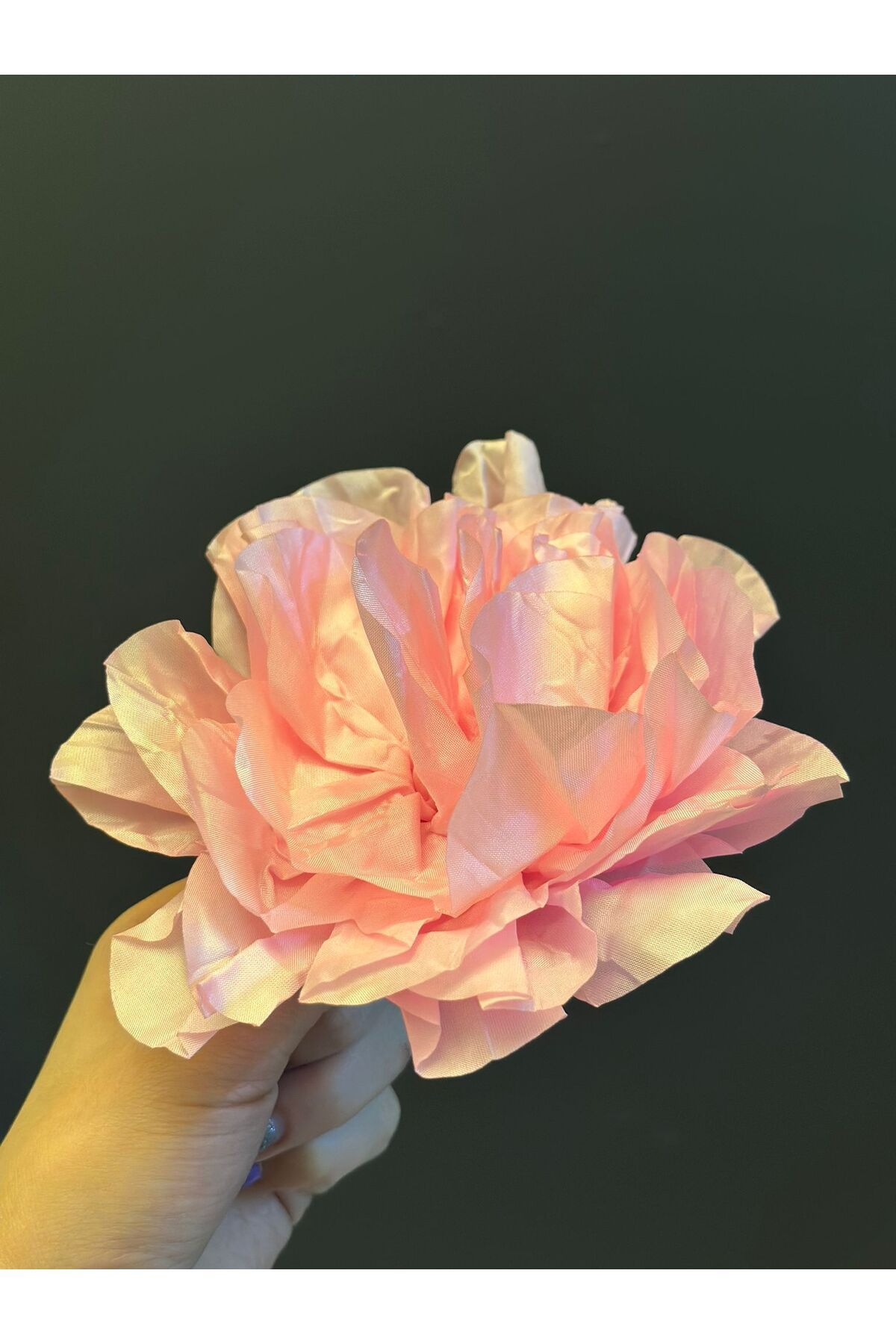 Gönülden Tasarım PEMBE KABARTMA ÇİÇEK BROŞ YAKA İĞNESİ GİYİM AKSESUARI 15X15 CM