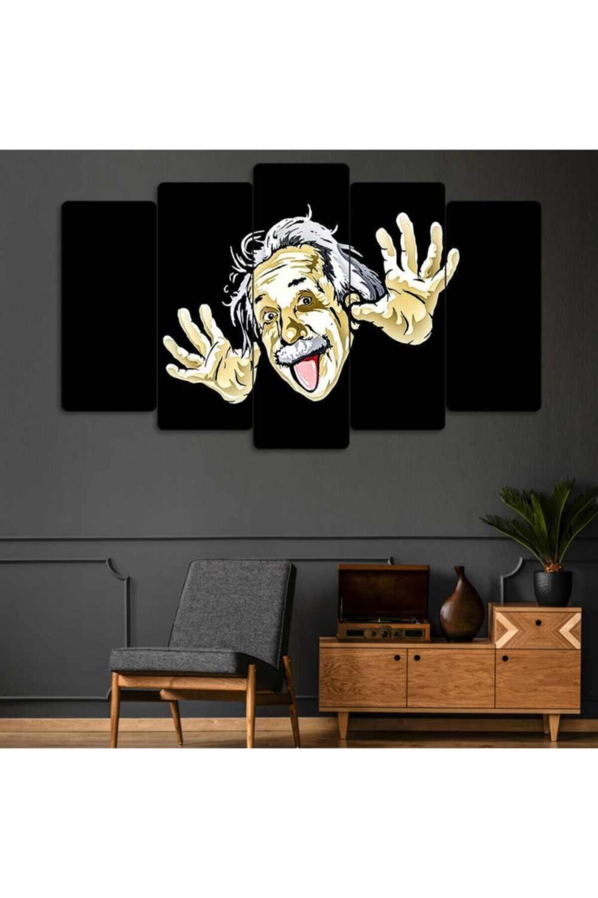 TABLOX Albert Einstein, Fizik - 5 Parçalı Tablo