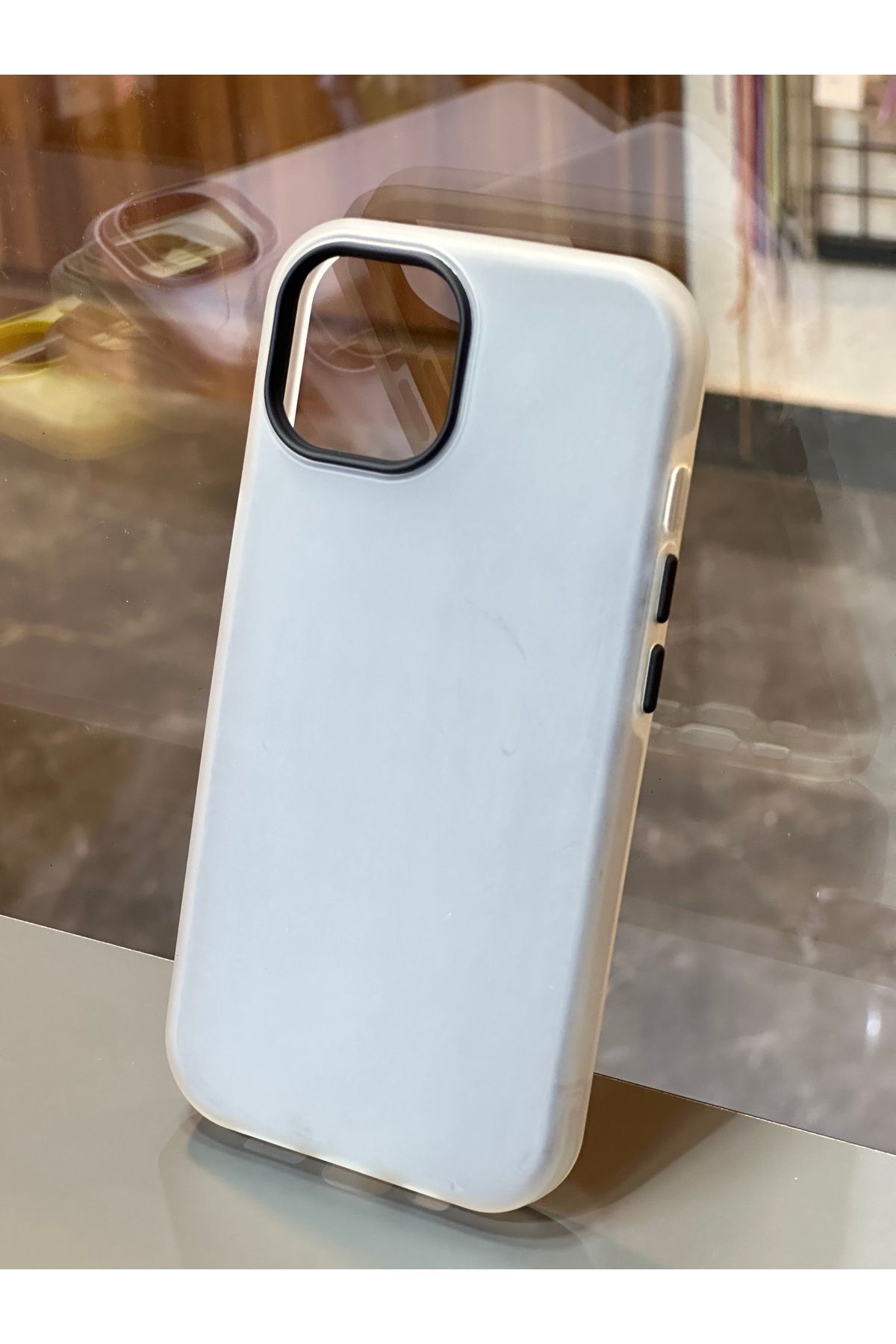 BURKİNA İphone 14PRO uyumlu Soft Color Darbe Emici Buzlu 2 Parçalı Fotoğraf Koyulur Telefon Kılıfı