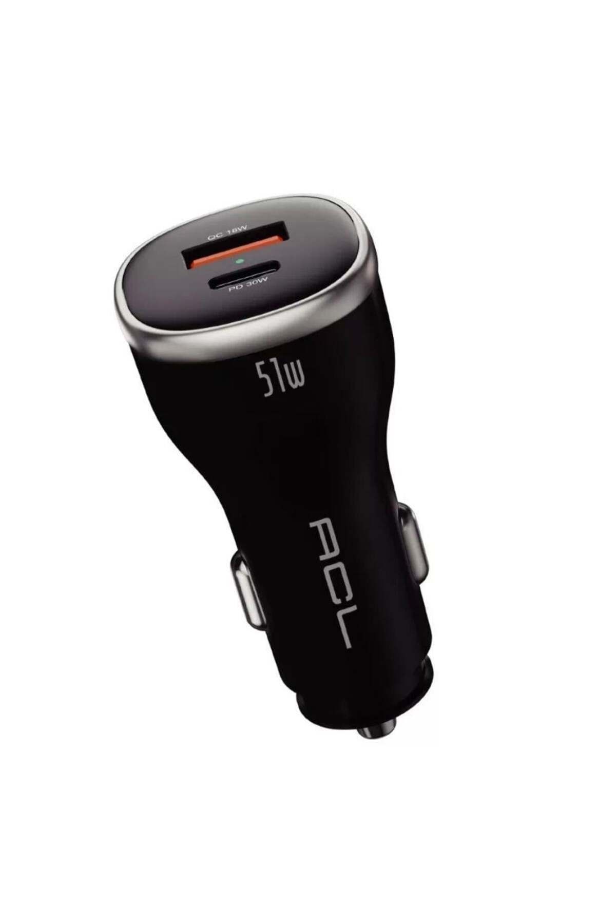 EN SİGA Araç İçi 51W 6A Hızlı Araç Şarj Başlık | 1x USB 1x PD Çıkışlı Araç Şarj Cihazı