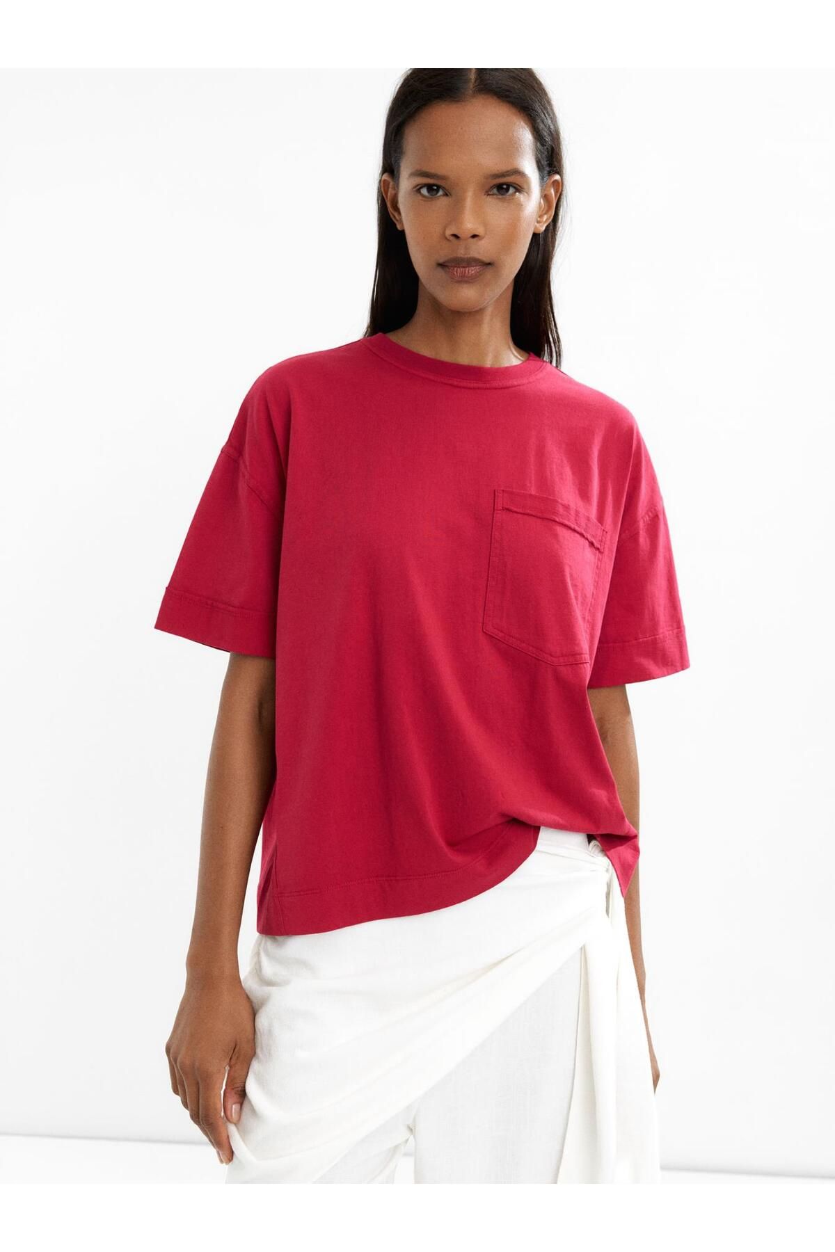 PARFOIS Pamuklu Cepli T-Shirt
