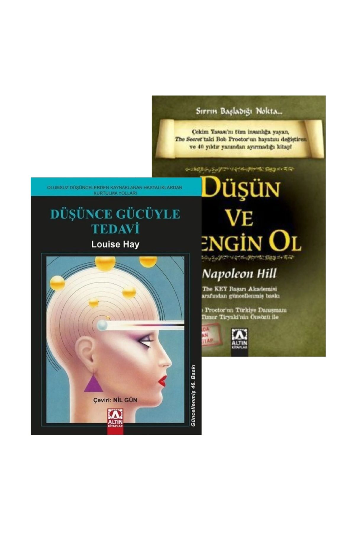 Altın Kitaplar DÜŞÜN ZENGİN OL & DÜŞÜNCE GÜCÜYLE TEDAVİ NAR KİTAP & HEDİYE