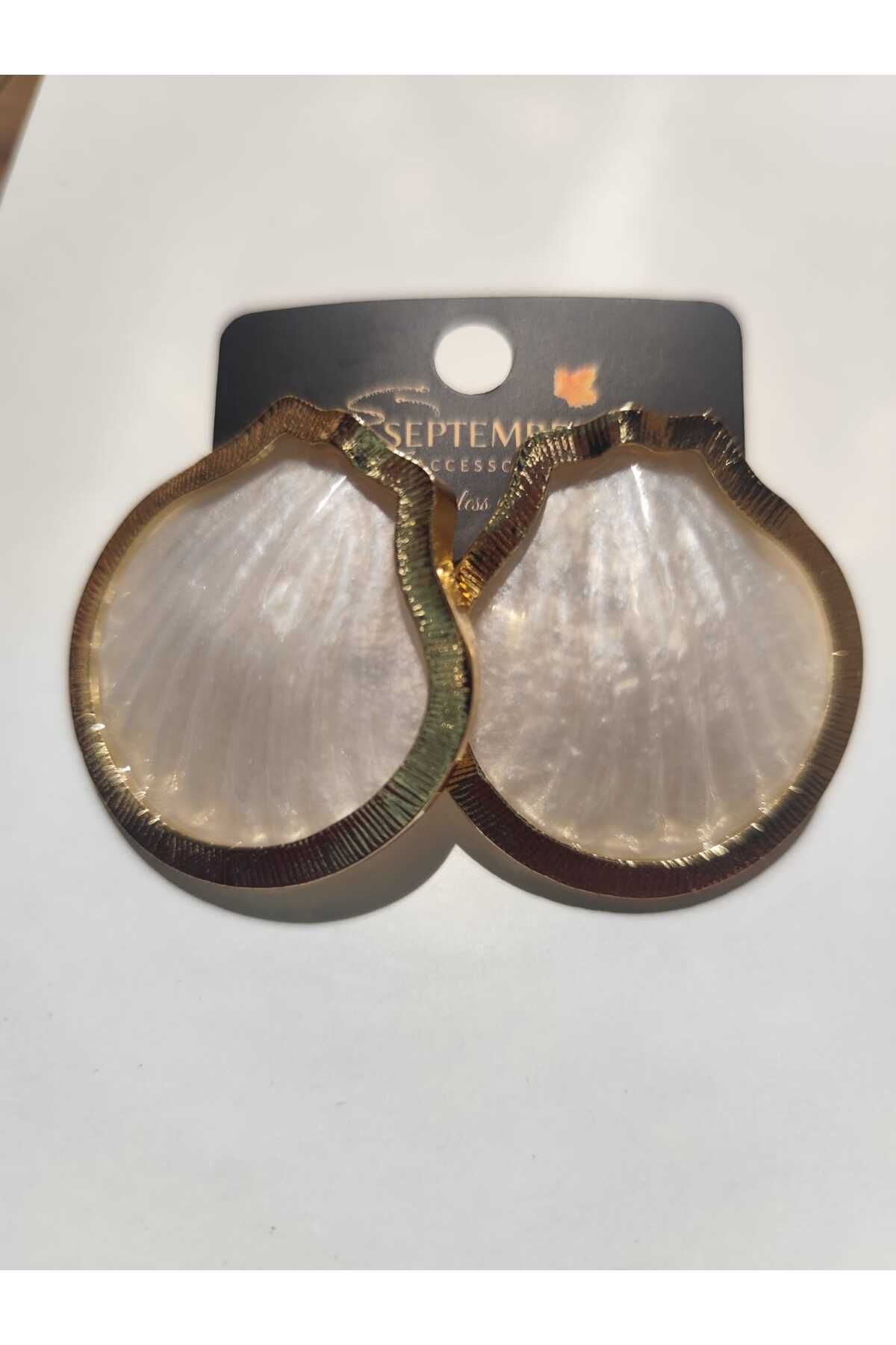 September Accessories Sallantılı Yeni Model İstiridye Küpe