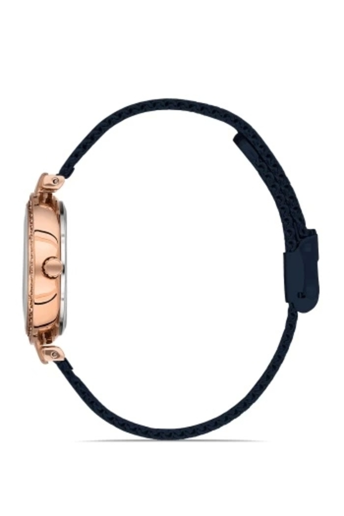 FERRO-Navy Blue Straw Cord Women's Wristwatch F2665C-T 2