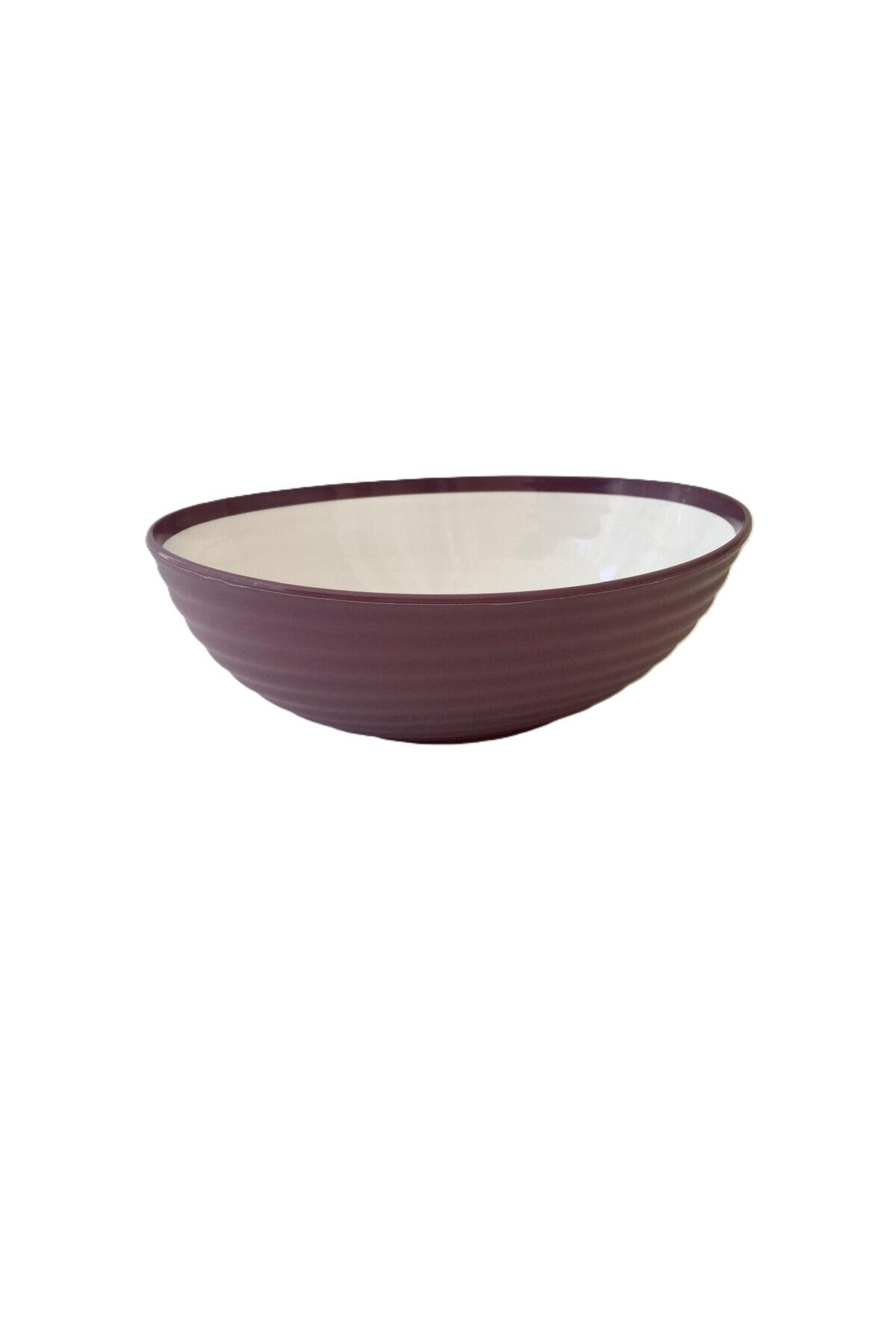 HOBBY LİFE Vera Oval, Plastik Salata ve Meyve Sunum Kasesi 1,6 lt & Mor- 1 Adet