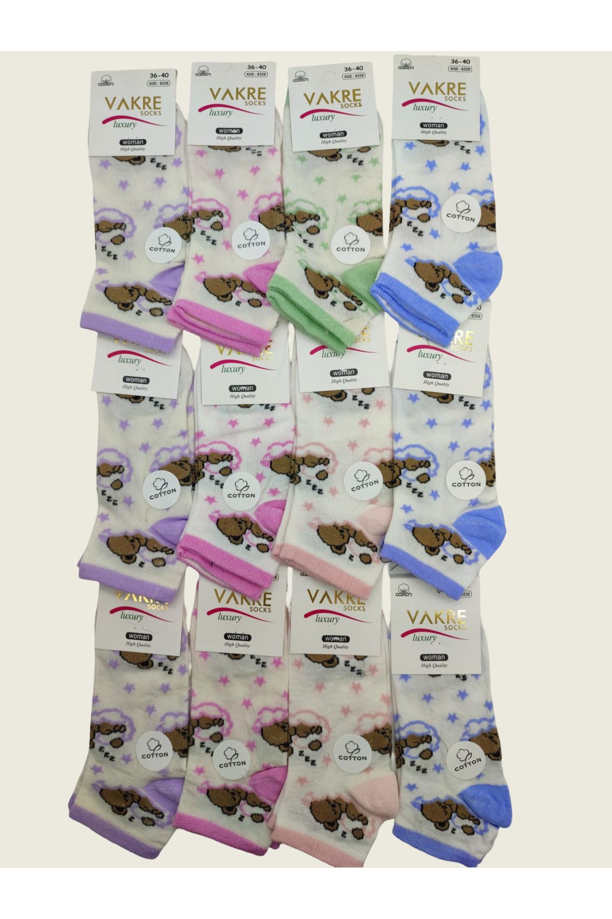 BEYAZTOPTAN %100 COTTON KADIN 12'Lİ RENKLİ PATİK EKONOMİK PAKET KISA SPOR SNEAKERS ÇORAP