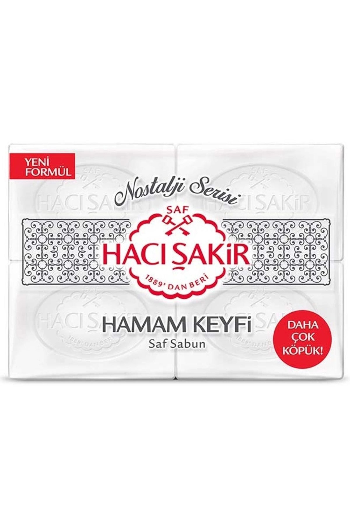 YenisiniAl Hacı Şakir Nostalji Serisi 4'lü Hamam Keyfi Katı Sabun 200x4 800gr.