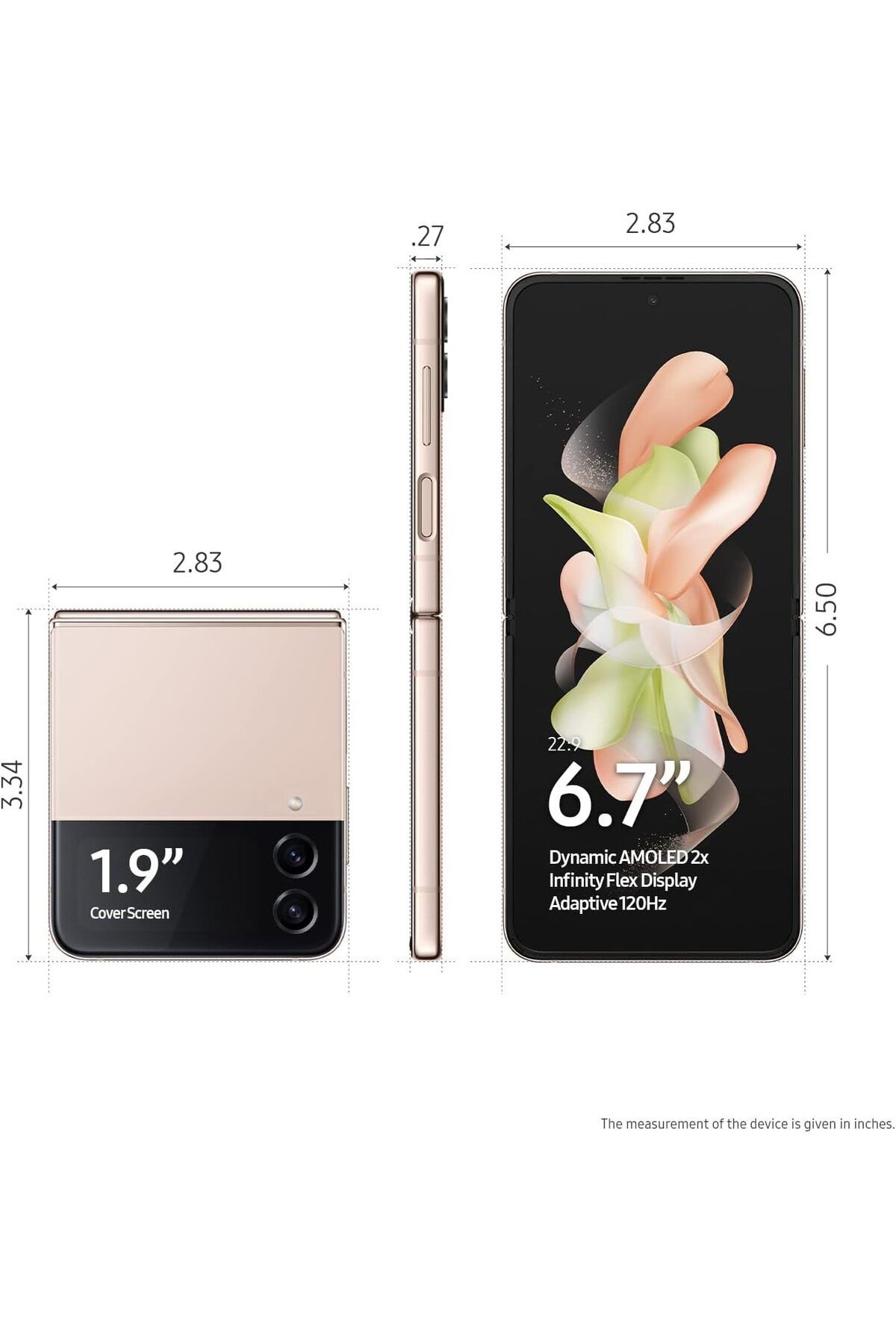 Samsung-Galaxy Z Flip 4 Cell Phone, Factory Unlocked Android Smartphone, 256GB, Flex Mode, Hands Fre 5