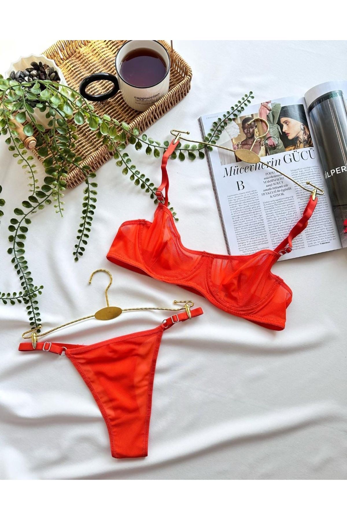 BLUE AVCI LINGERIE FENKY.CO DÜZ TÜL TAKIM