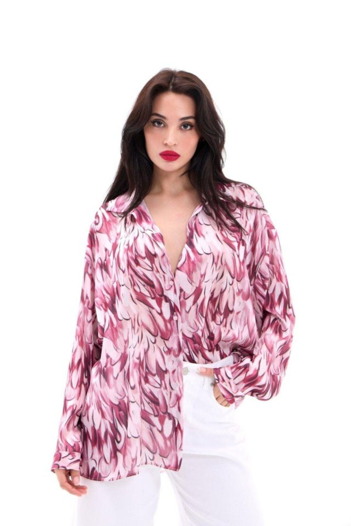 Femella Women Fashion 5764 GÖMLEK-TOBACCO