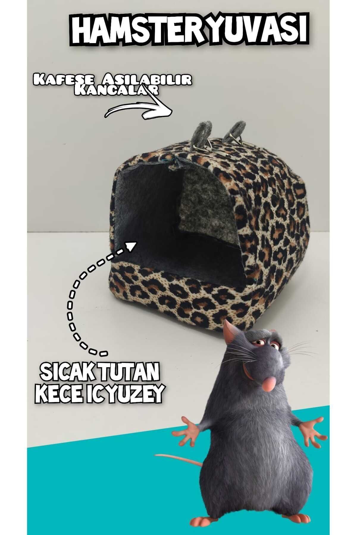 ozzipetshop Gonzales Hamster Evi - Polar Kaplamalı Sıcak Yuva, Çift Çengelli Tasarım