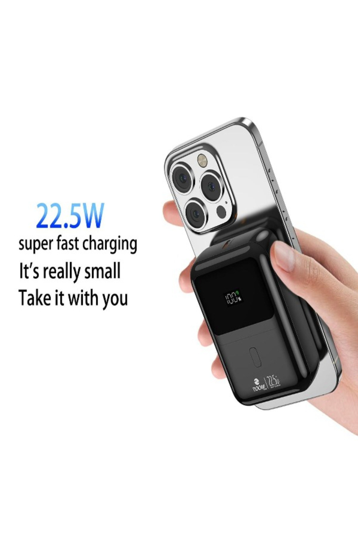 Zoom Plus-10000mah Power Bank With 22.5w Fast Charging Compactable Design And Universal Ports Usb-a & Type-c 3