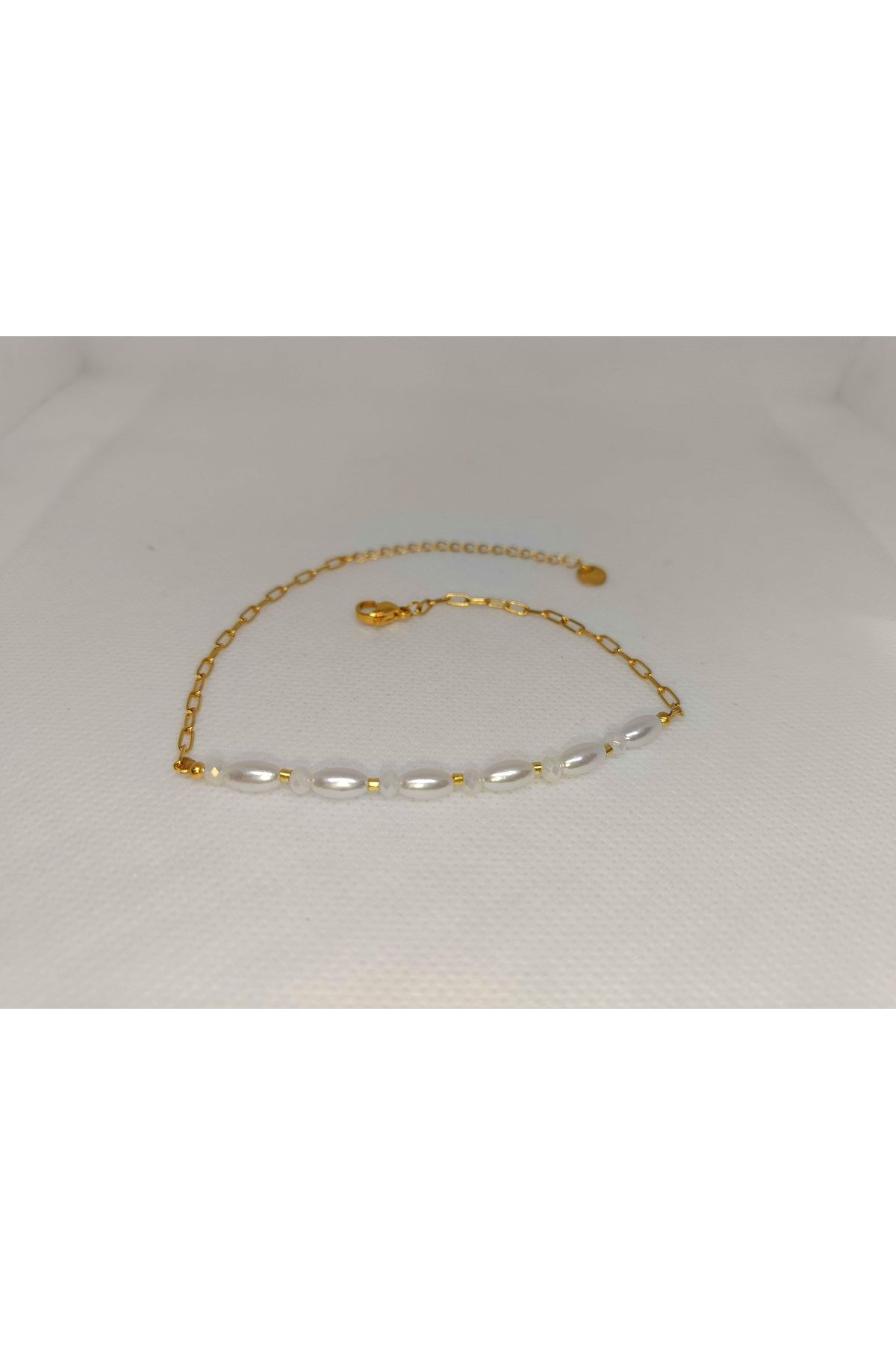 Store 316l İnci Desenli Paslanmaz Çelik Gold Halhal