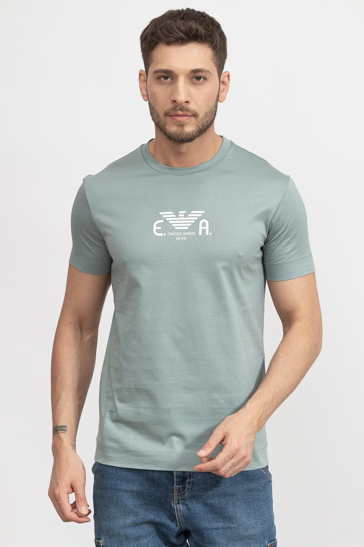 Emporio Armani Premium Bisiklet Yaka T-Shirt