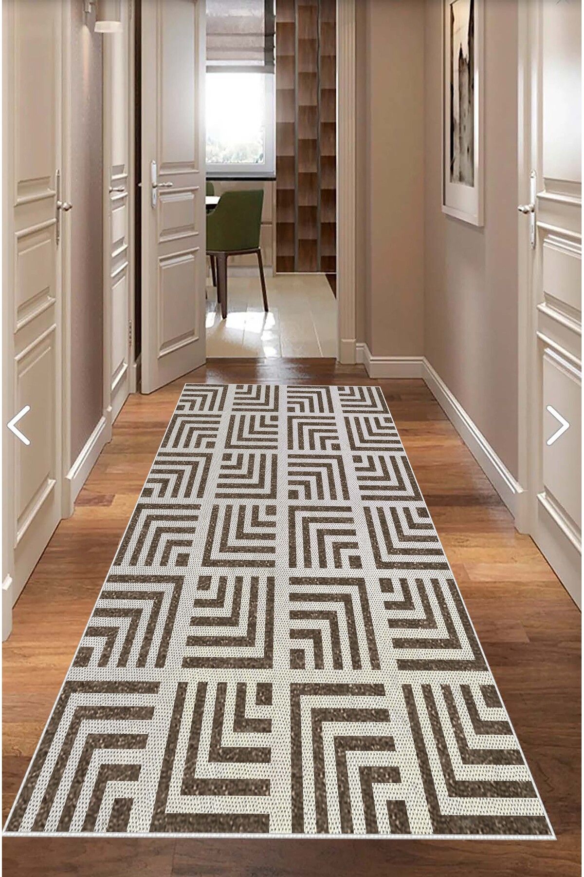 VELLORA HOME Yıkanabilir Dijital Baskılı Yolluk Halı Kaymaz Tabanlı Napoli