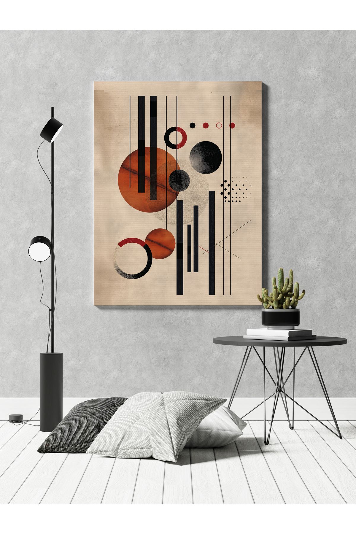 titer %100 Pamuklu Kanvas Tablo - Modern Soyut UV Baskı Poster (2,5x2,5 cm, Fırınlanmış Şase)