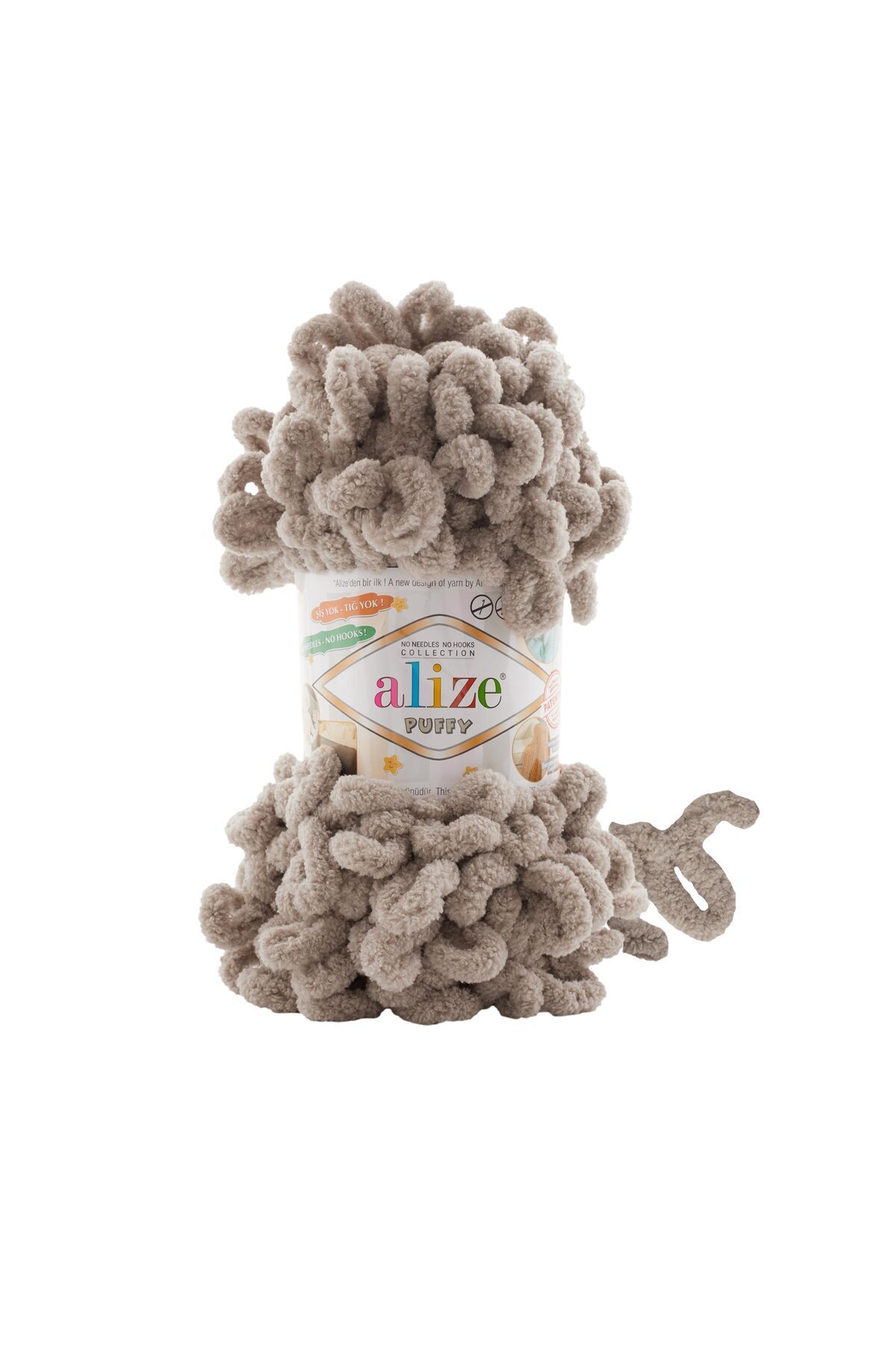 Alize-5 Κλωστές Πλεκτό Χεριού Puffy - 72 Ανοιχτό Μπεζ 100 Γρ. 9 Μ. 1