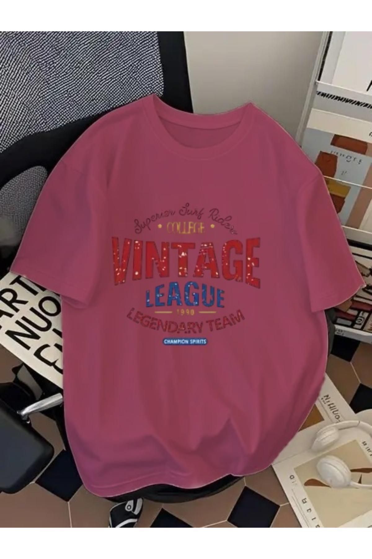 EQİ Vintage Baskılı Oversize T-Shirt