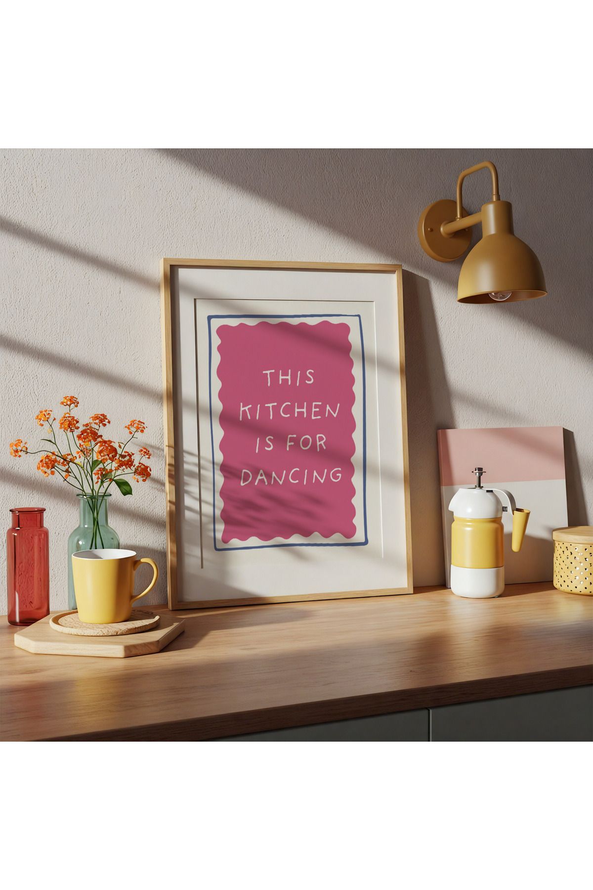 DES VU PRINT This Kitchen Is For Dancing Poster, Mutfak Posteri, Mutfak Pinterest Temalı Çerçevesiz Poster