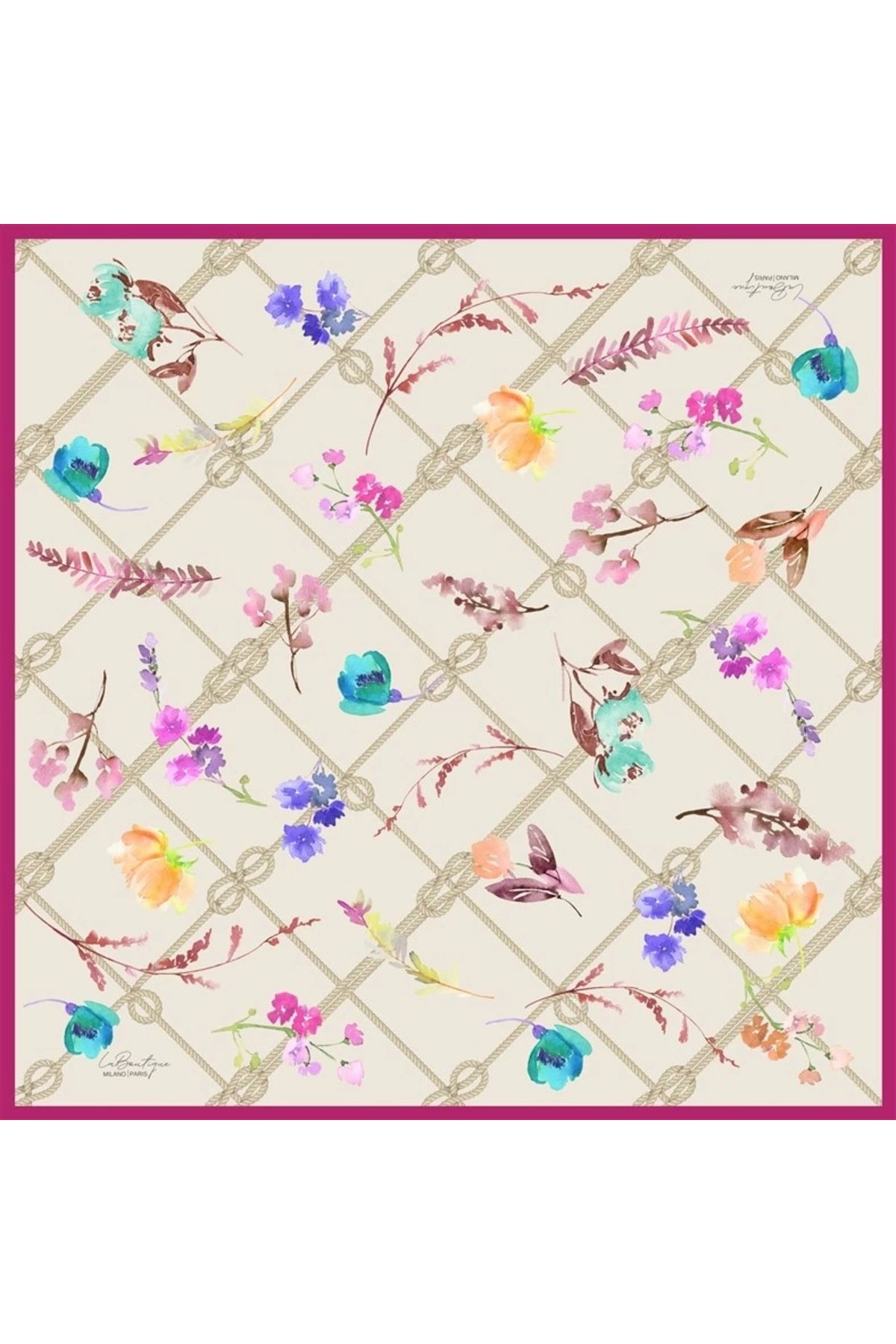LA BOUTIQUE GÜZ | YAZ SERİNLİĞİ EŞARP 1657-03-90X90