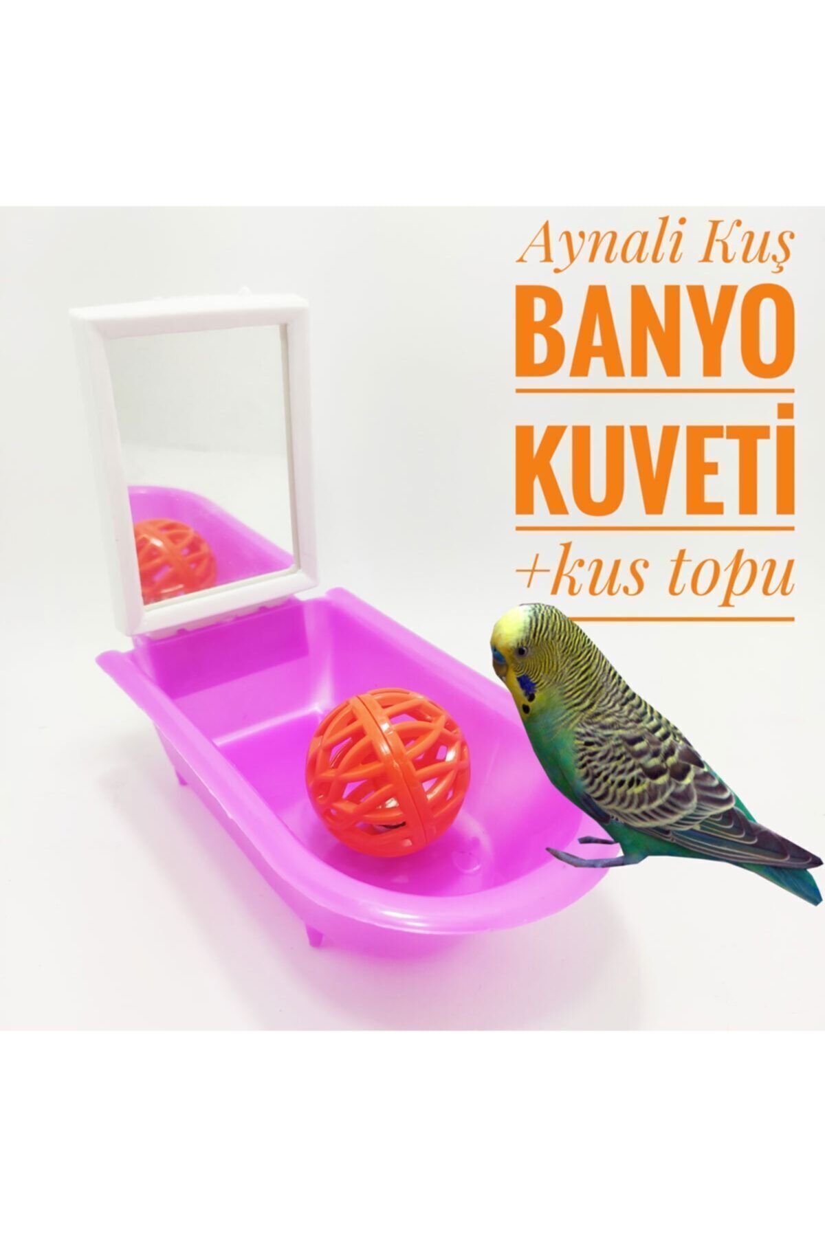 ozzipetshop Kuş Banyo Küveti - Kuş Topu