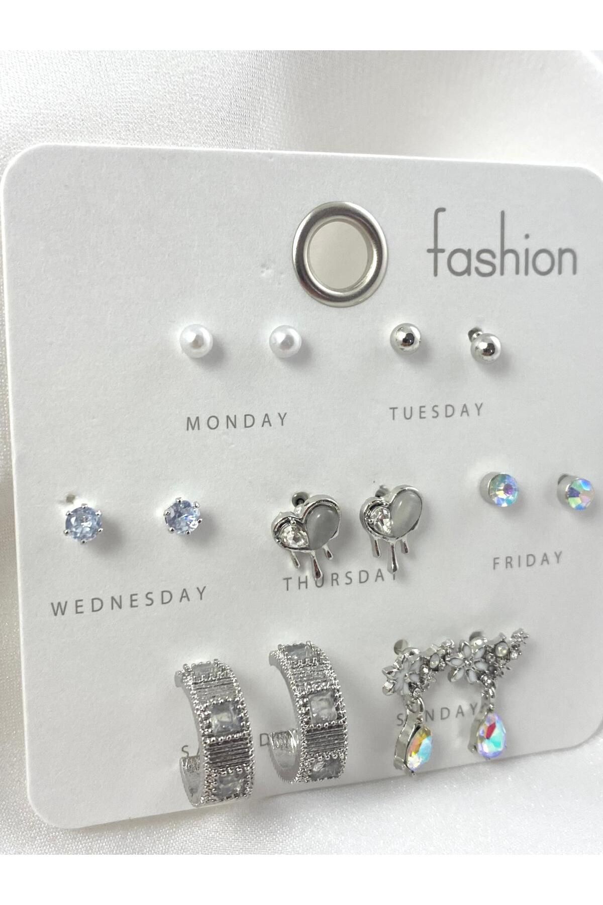 Liberta Aksesuar Week Of Shine Glitz Çoklu Çelik Küpe