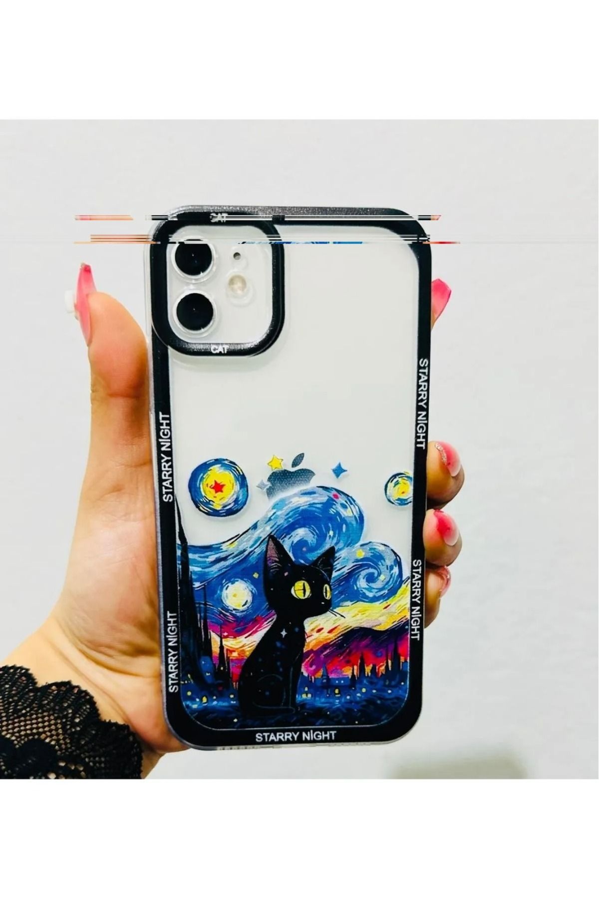 LUXKLAS iphone 11 desen baskılı darbeye karşı dayanıklı şeffaf kılıf