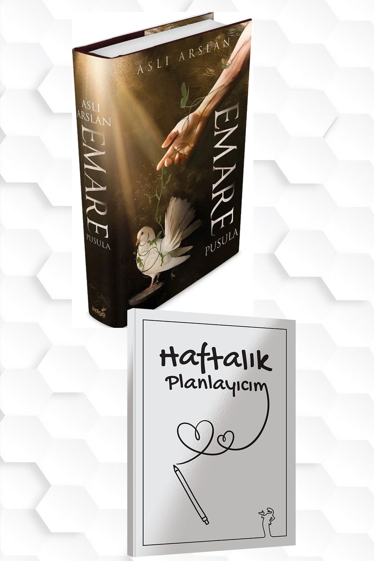 İndigo Kitap CİLTLİ-ASLI ARSLAN-EMARE PUSULA+HAFTALIK PLANLAYICIM (52 HAFTA) HEDİYE