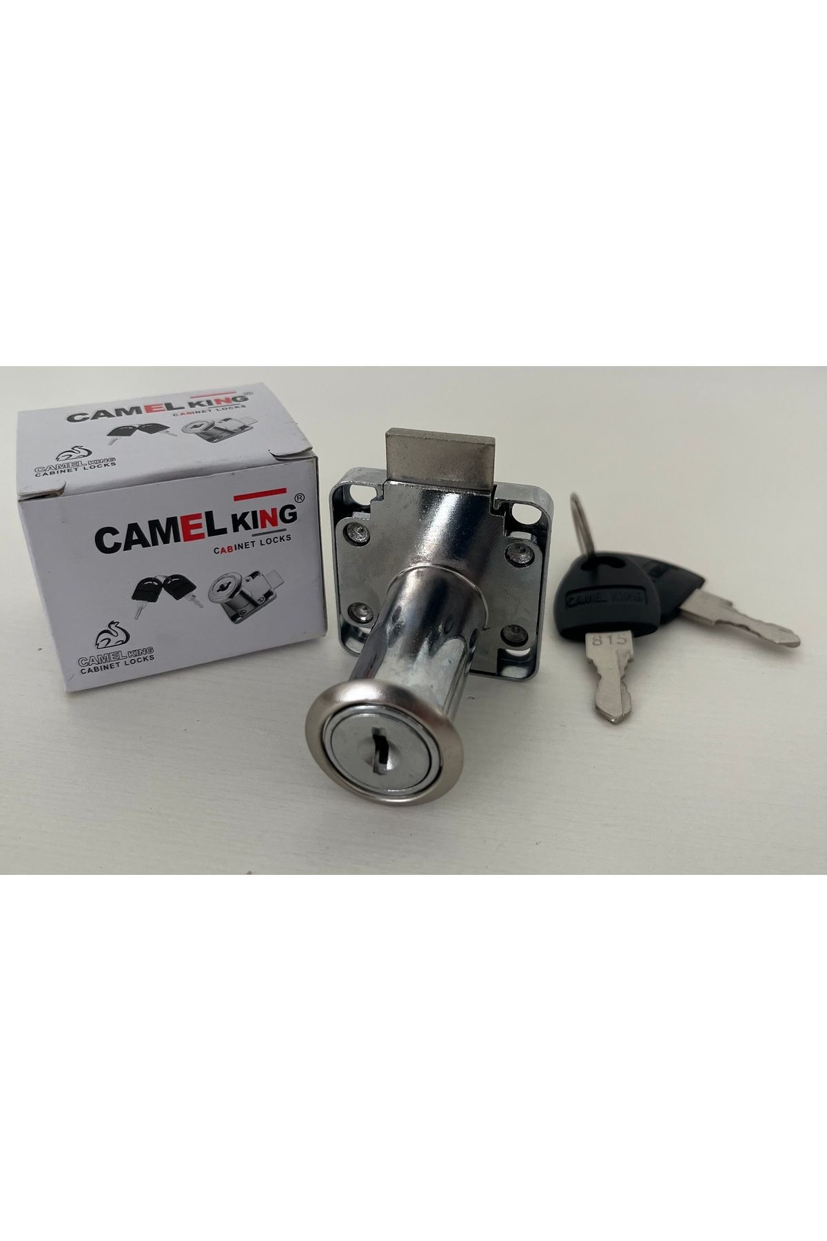 CAMEL KİNG Camel King 36 mm Dolap ve Çekmece Kilidi - Anahtarlı Metal Gövde (5 Paket- 5 kilit + 10 anahtar)