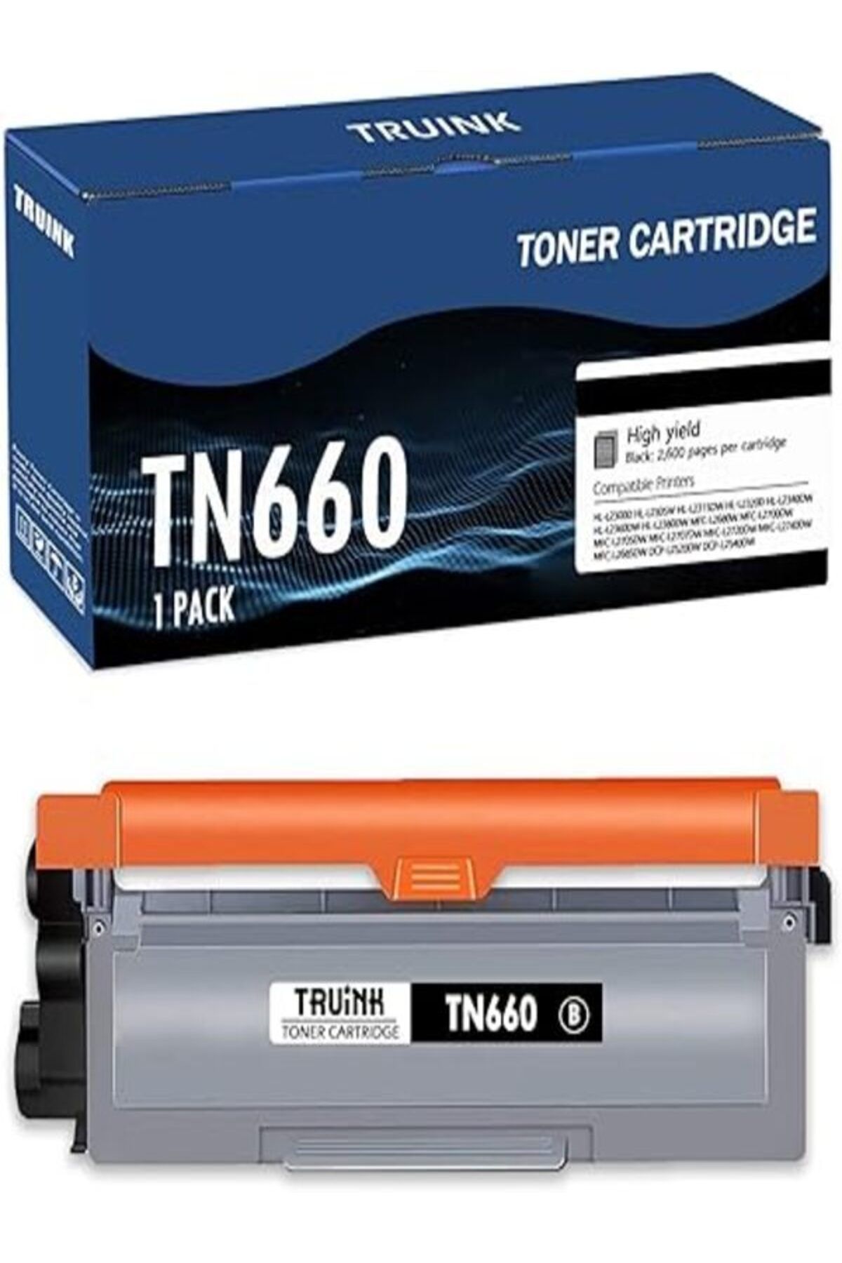 AURA Brother TN660 HL-L2300D HL-L2305W MFC-L2680W MFC-L2700DW -L2520DW DCP-L2540DW (Black, 1 Pack)AURA