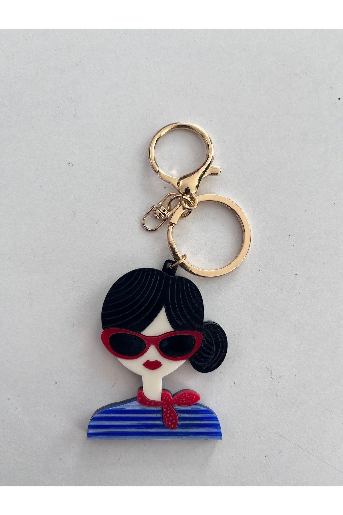 Handmade Kız temalı akrilik çanta charm veya anahtarlık