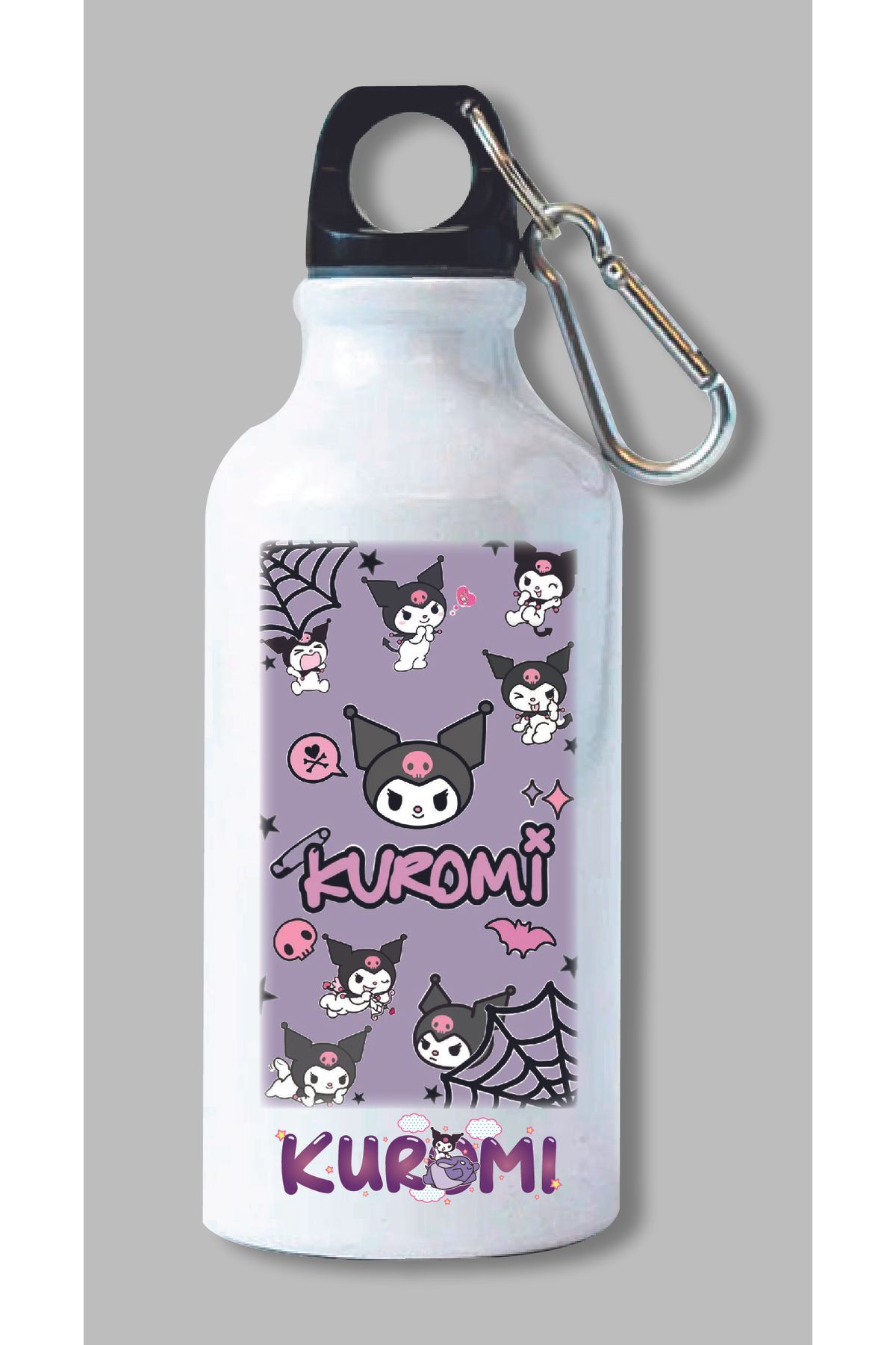 DKDZ SHOP Kuromi Baskılı Metal Suluk 600ml.