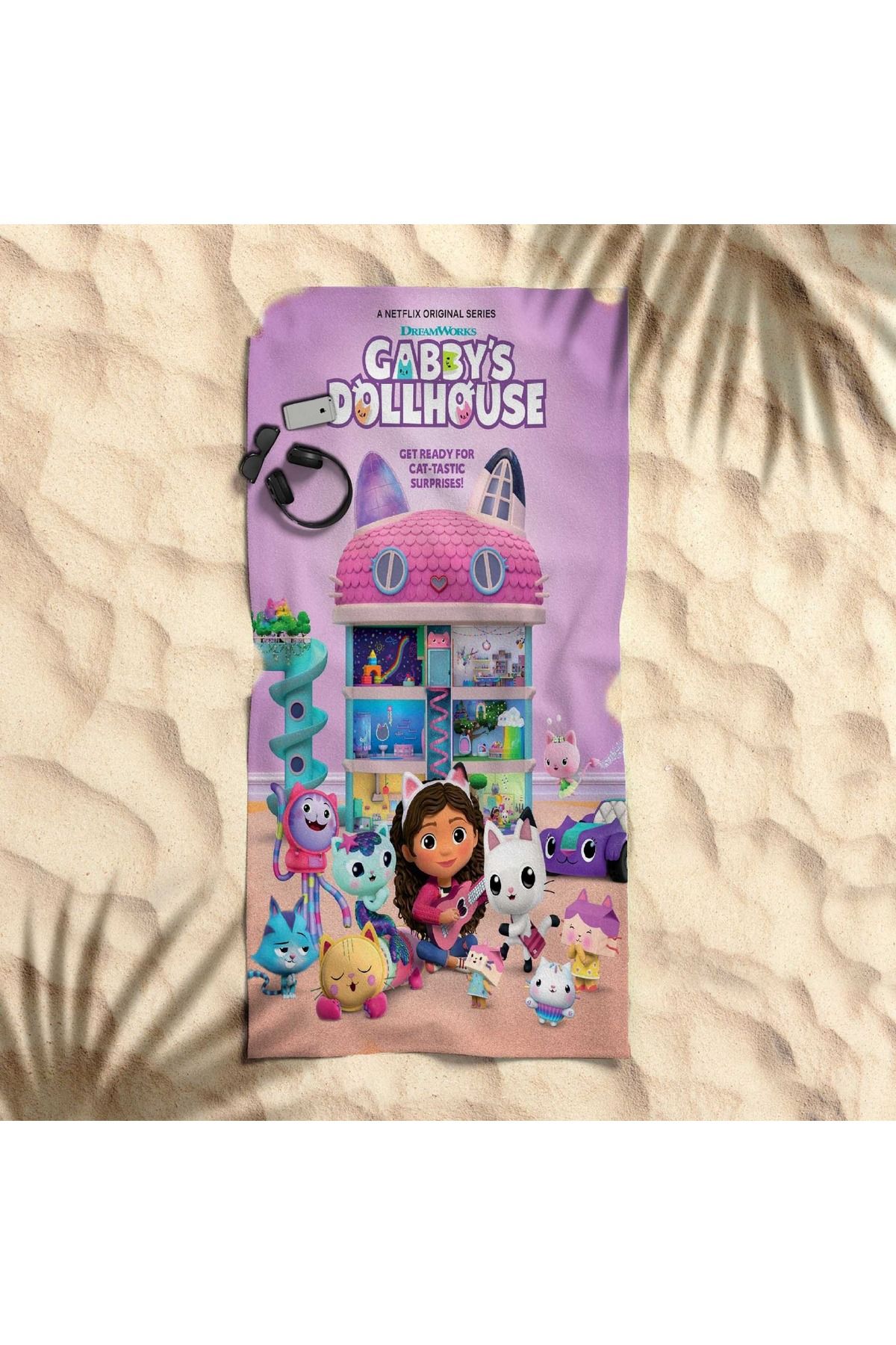 hediyechy GİFT DUVET COVER doll house baskılı piaj havlusu