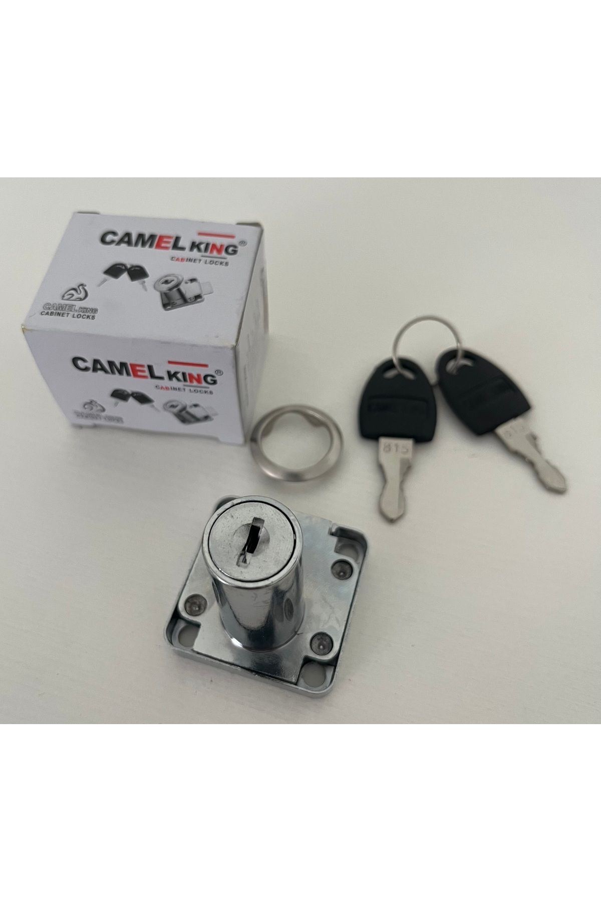 CAMEL KİNG Camel King 36 mm Dolap ve Çekmece Kilidi - Anahtarlı Metal Gövde (2 Paket- 2 kilit + 4 anahtar)