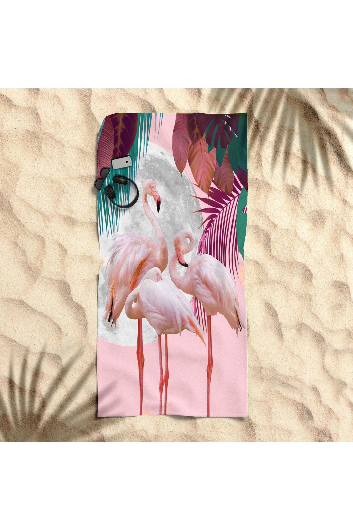 hediyechy GİFT DUVET COVER flamingo baskılı piaj havlusu