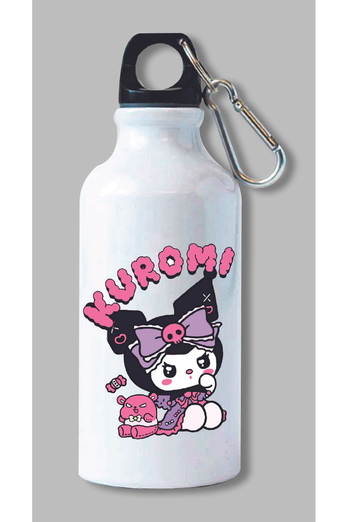 DKDZ SHOP Sonic Baskılı Kancalı Su Matarası 600ml.