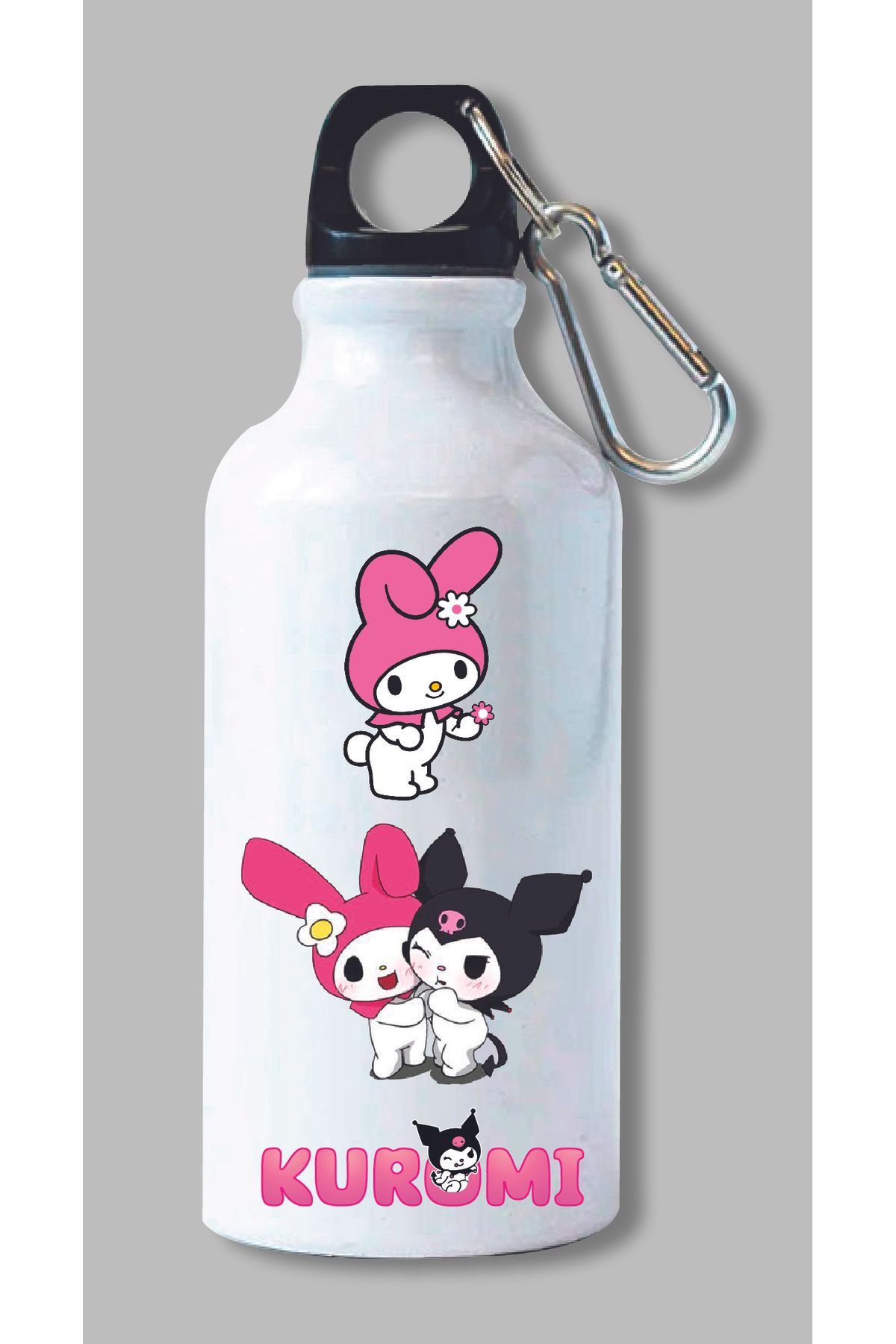 DKDZ SHOP Kuromi Baskılı Metal Suluk 600ml.