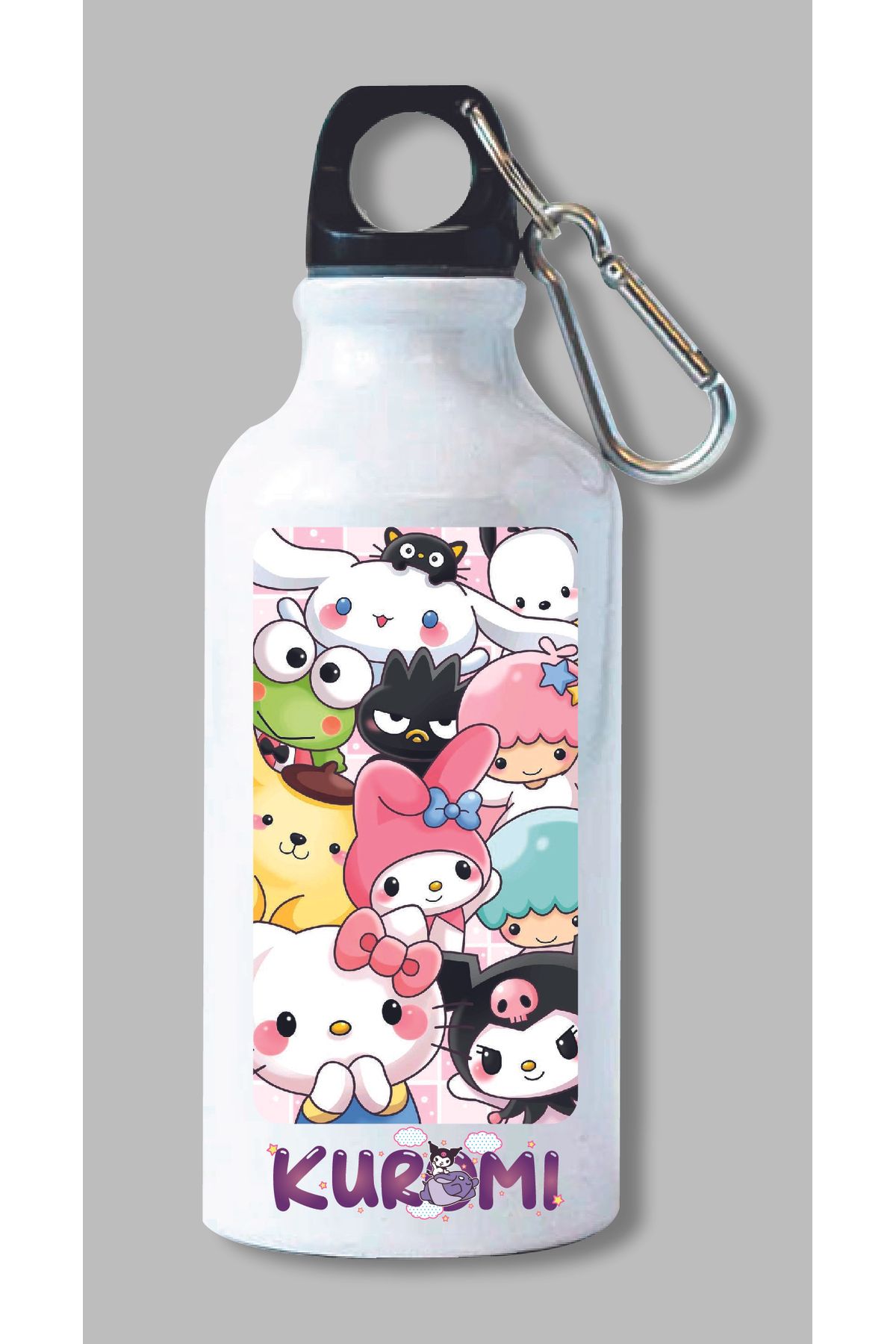 DKDZ SHOP Kuromi Baskılı Metal Suluk 600ml.