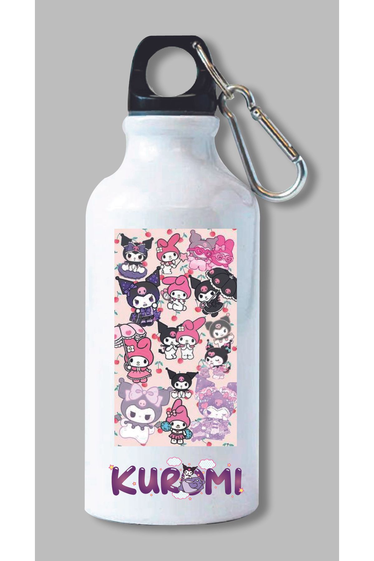 DKDZ SHOP Kuromi Baskılı Metal Suluk 600ml.